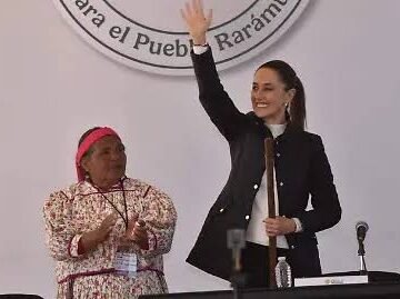 Claudia Sheinbaum en la frontera