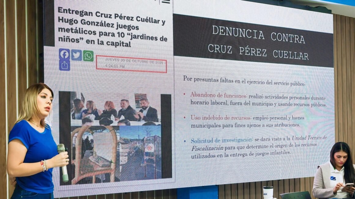 Denunciará Daniela Álvarez a Cruz Pérez Cuéllar por presunto uso indebido de recursos y abandono de funciones