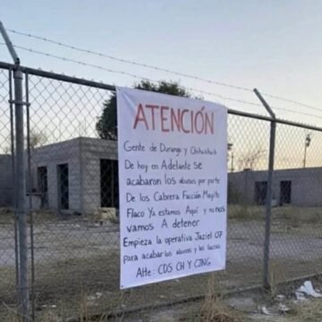 Aparece narcomensaje en zona rural; anuncian supuesta “operativa Jaziel 07”