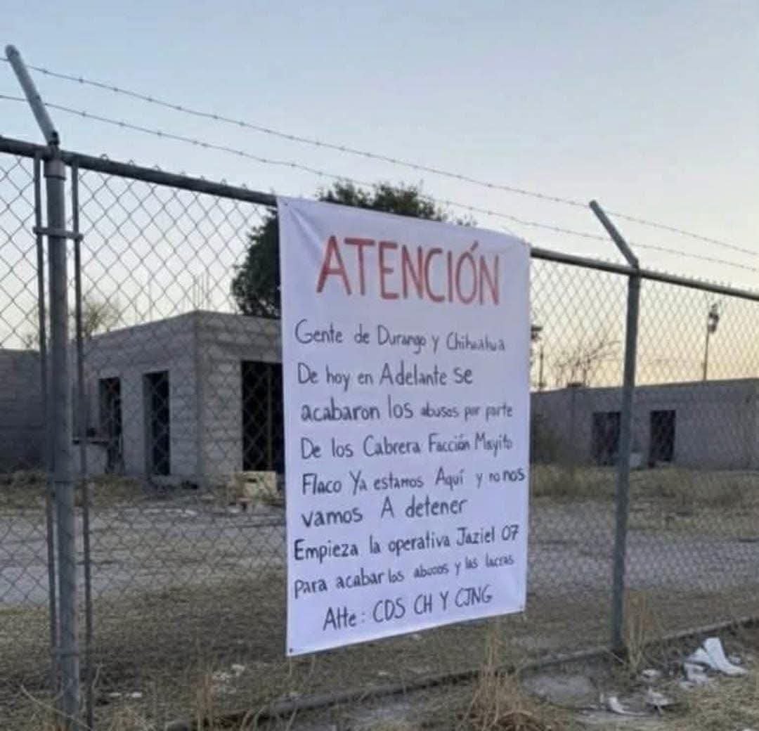 FB_IMG_1764648508443 Aparece narcomensaje en zona rural; anuncian supuesta “operativa Jaziel 07”