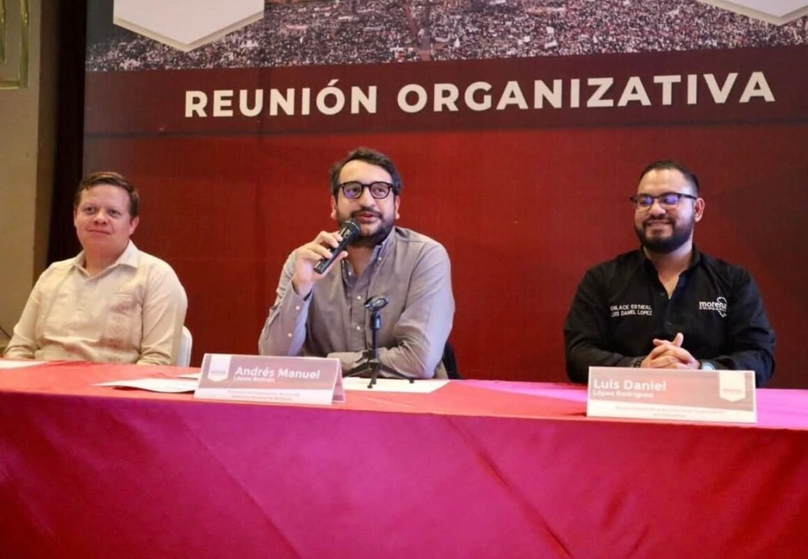 “Andy” López Beltrán estuvo hoy en Chihuahua en reunión de evaluación de la estructura de Morena