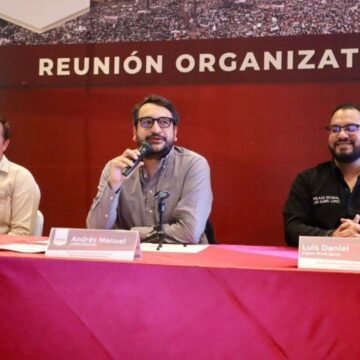 “Andy” López Beltrán estuvo hoy en Chihuahua en reunión de evaluación de la estructura de Morena