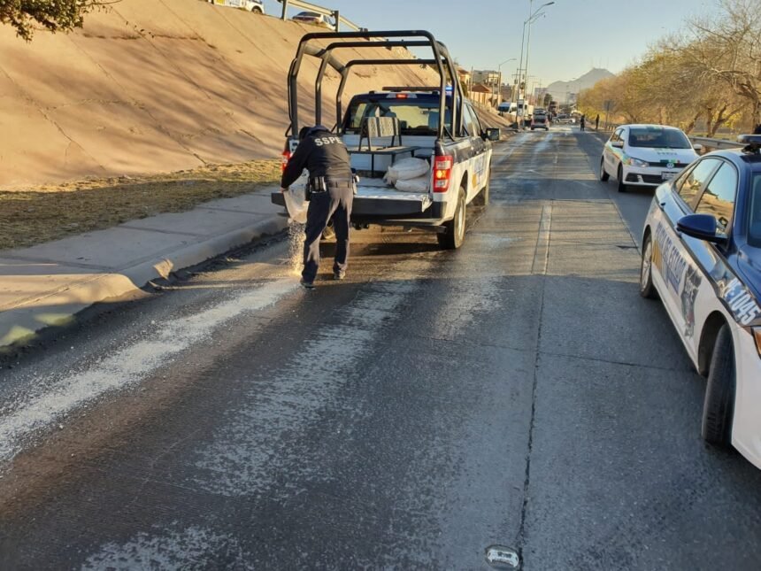 IMG-20260112-WA0011 Exhorta SSPE conducir con precaución ante la presencia de agua nieve