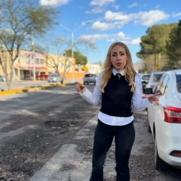 Exige diputada Brenda Ríos atención inmediata a los baches en la ciudad