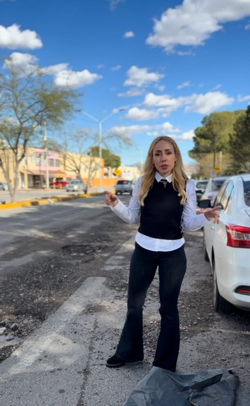 Exige diputada Brenda Ríos atención inmediata a los baches en la ciudad