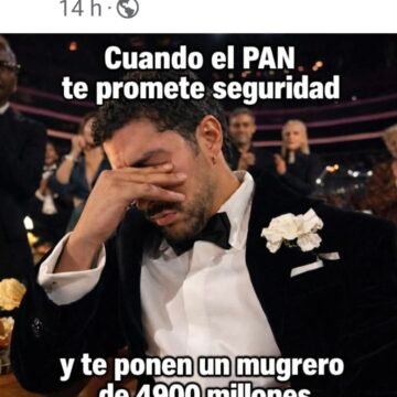 Cruz Pérez Cuéllar ironiza con meme sobre seguridad y Torre Centinela