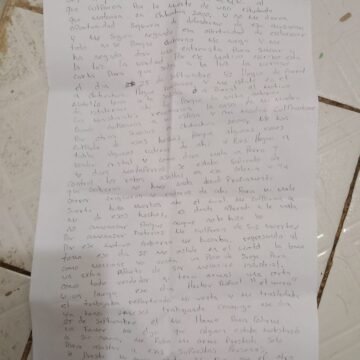 Difunden carta de interno que se declara inocente de homicidio ocurrido en Chihuahua 2000