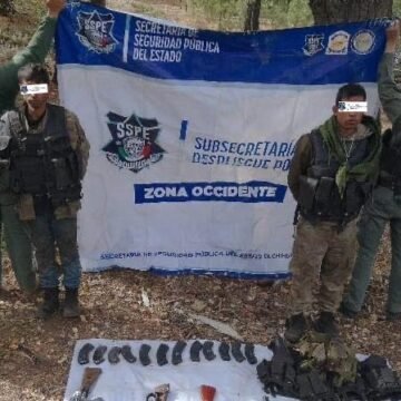 Detiene SSPE a tres presuntos criminales tras enfrentamiento armado en Guadalupe y Calvo