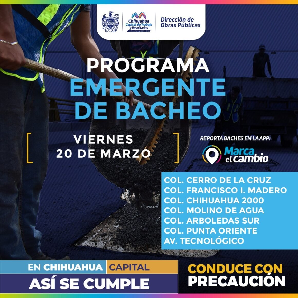 IMG-20260320-WA0008 Atenderá Municipio con bacheo siete zonas este viernes 20 de marzo