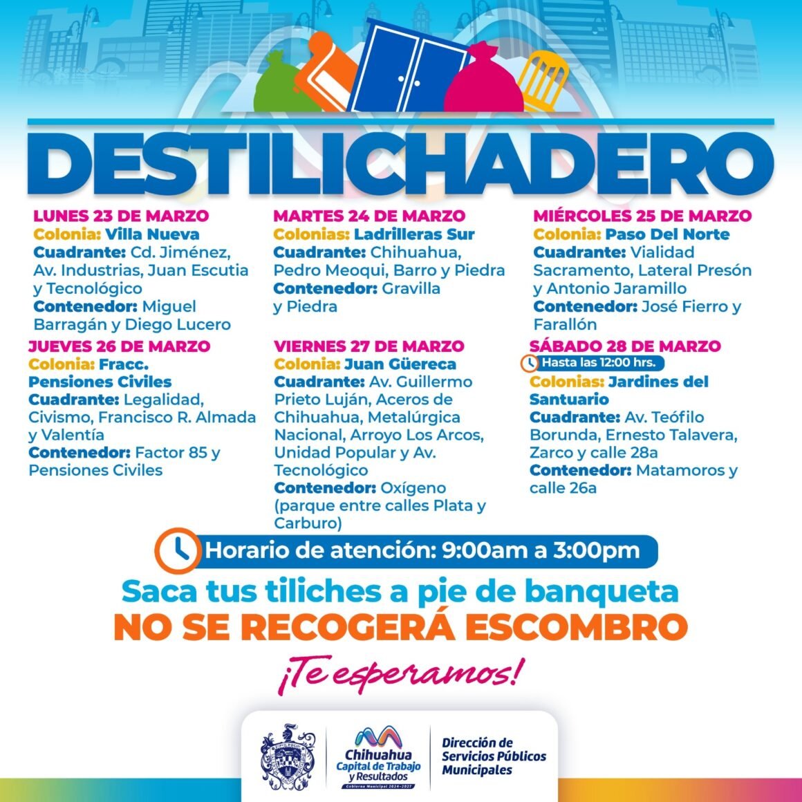 IMG-20260321-WA0007 Estará Destilichadero en seis colonias del 23 al 28 de marzo