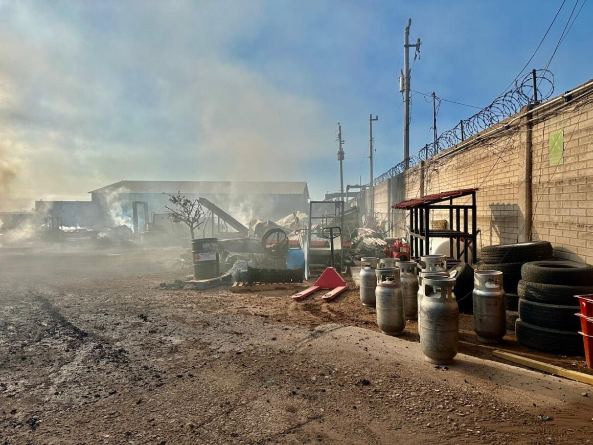 Trabajaron bomberos cerca de 12 horas para sofocar incendio en tarimera del norte de la ciudad