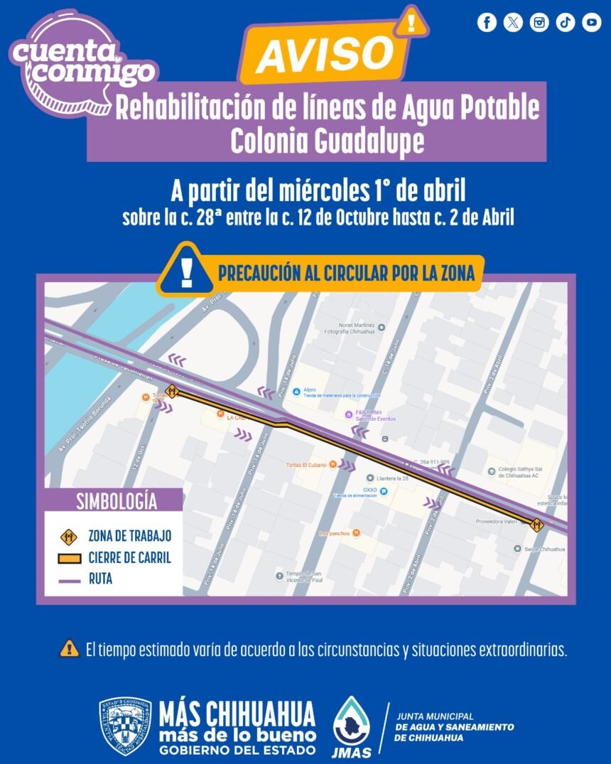 JMAS iniciará rehabilitación de red de agua en la colonia Guadalupe