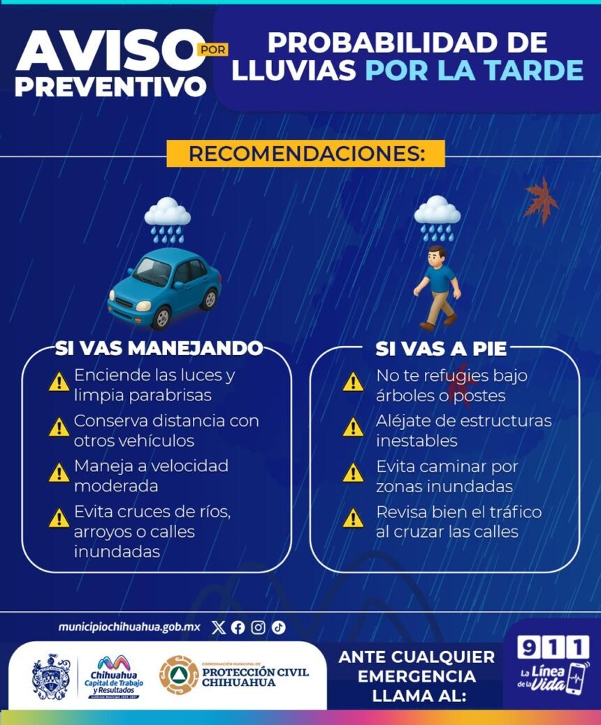 IMG-20260411-WA0003 Prevé Protección Civil Municipal continuidad de lluvias; emite recomendaciones preventivas