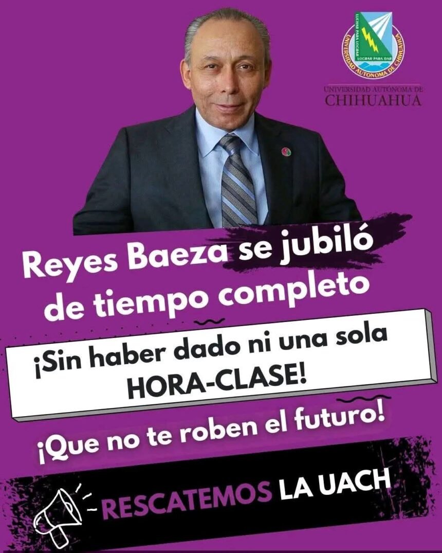 FB_IMG_1778254798588 Critican en redes al exgobernador Reyes Baeza tras su jubilación en la UACH sin haber impartido una clase