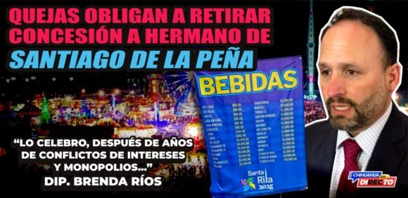 Por presuntos malos manejos retiran concesión de bebidas en Feria de Santa Rita a hermano de Santiago de la Peña