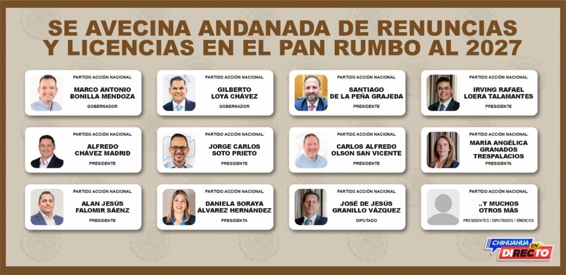 Se avecina andanada de renuncias y licencias en el PAN rumbo al 2027