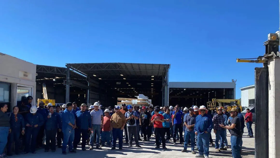 Trabajadores de Estructuras Cano protestaron por reparto de utilidades de entre 233 y mil 500 pesos