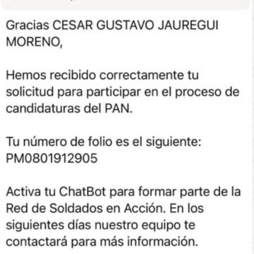 César Jáuregui presume registro como aspirante a la alcaldía de Chihuahua por el PAN