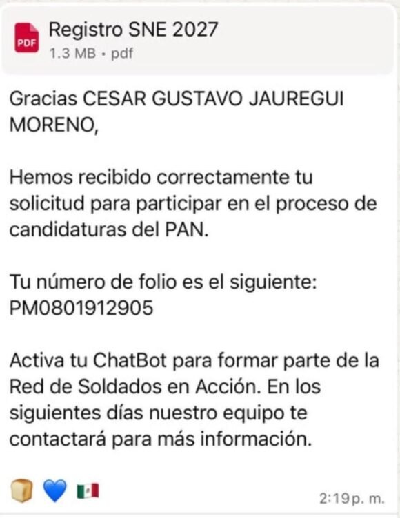 IMG-20260714-WA0044 César Jáuregui presume registro como aspirante a la alcaldía de Chihuahua por el PAN