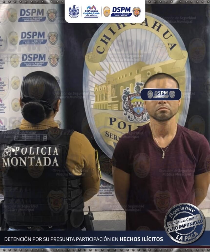 Detuvo Policía Montada a hombre por presuntos delitos contra la salud en la colonia Felipe Ángeles