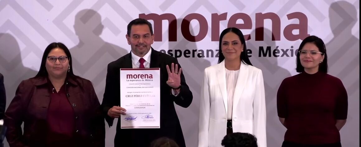 Cruz Pérez Cuéllar es designado coordinador estatal de Morena