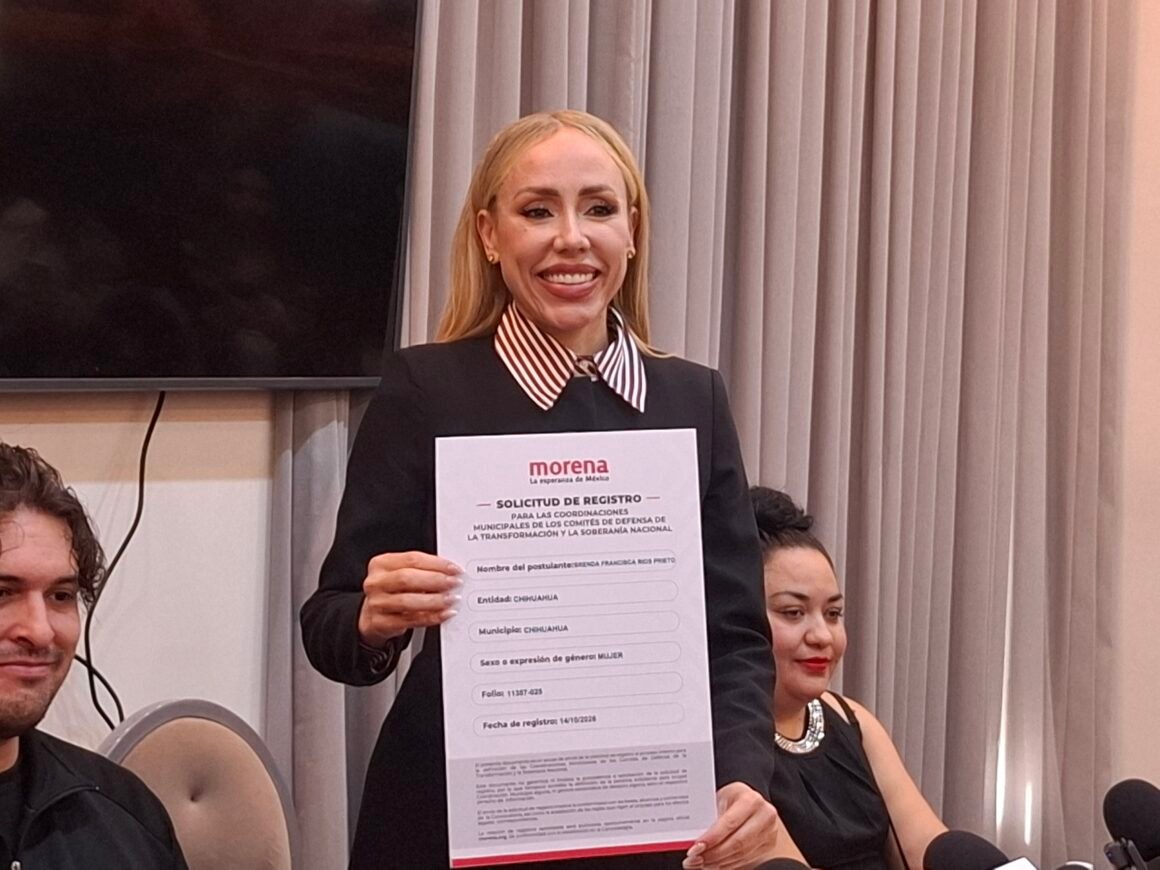 Brenda Ríos se registra para buscar coordinación municipal de Morena en Chihuahua