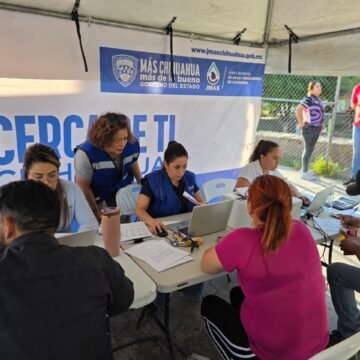 Lleva JMAS Chihuahua atención a usuarios y gestiones a la deportiva José Vasconcelos