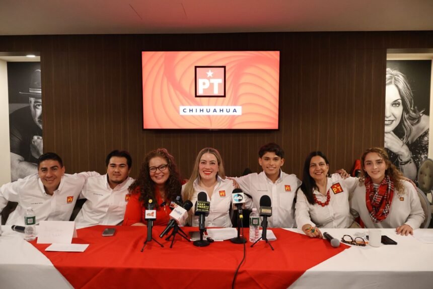 Tania Aguilar presenta aspirantes del PT para la alcaldía y diputaciones locales